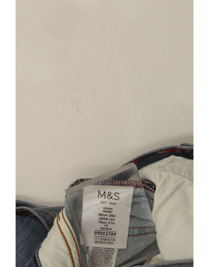 Marks & Spencer Mens Slim Jeans W34 L31 Blue Cotton