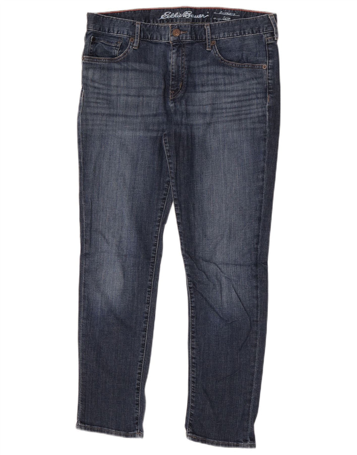 Eddie Bauer Womens Boyfriend Capri Slim Jeans US 8 Medium W32 L20 Blue