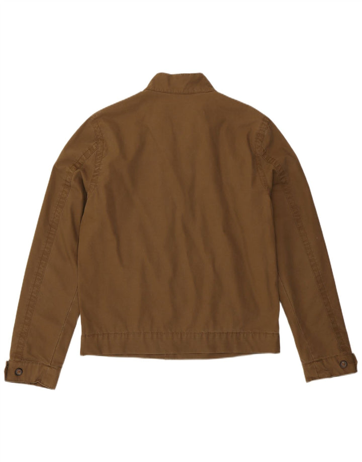 Tommy Hilfiger Mens Bomber Jacket UK 38 Medium Khaki Cotton
