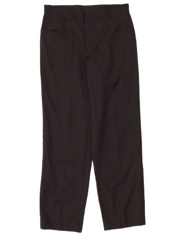 Amerigo Vespucci Mens Straight Casual Trousers IT 46 Small W30 L30 Black