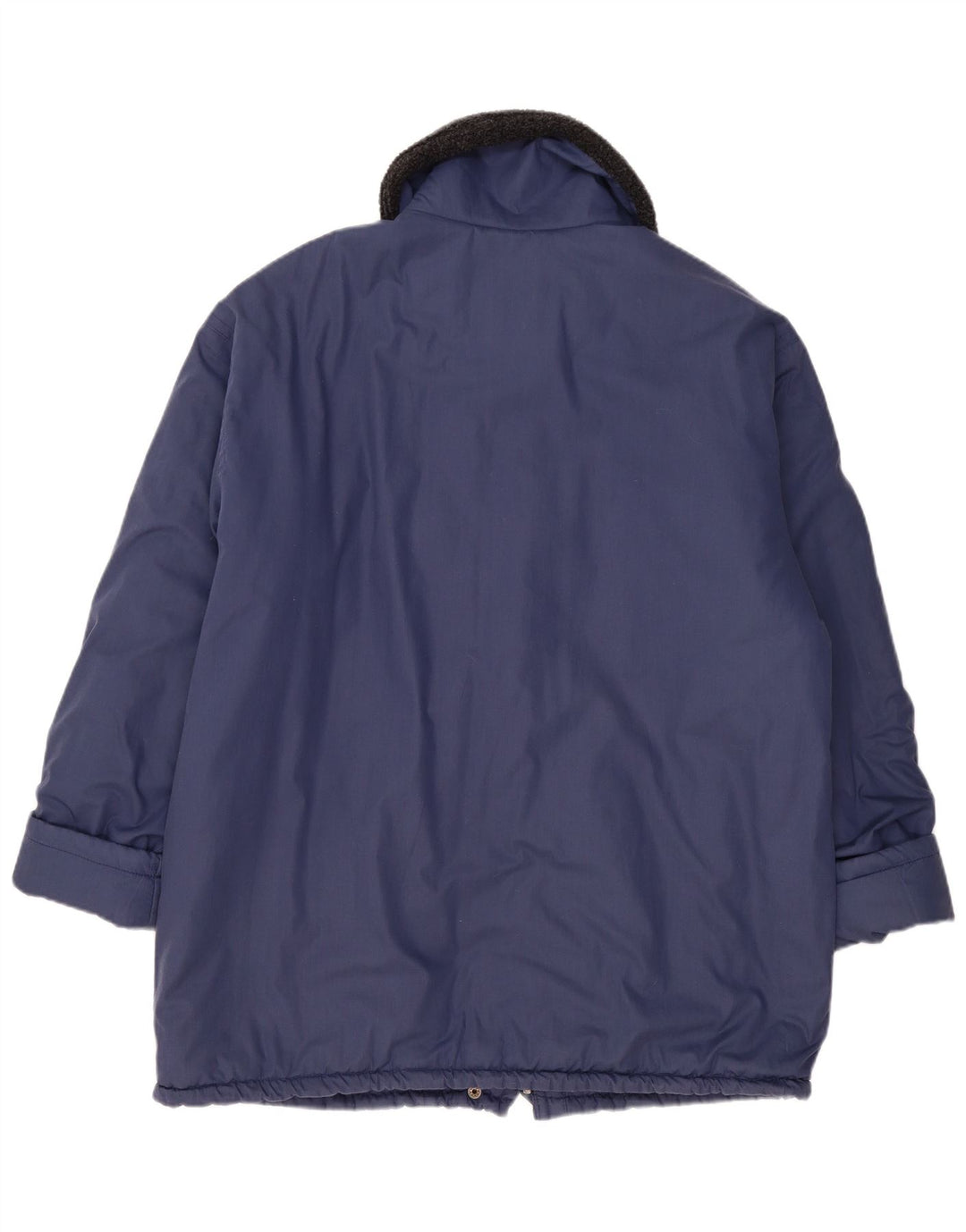 VINTAGE Womens Windbreaker Jacket UK 20 2XL Navy Blue Polyester