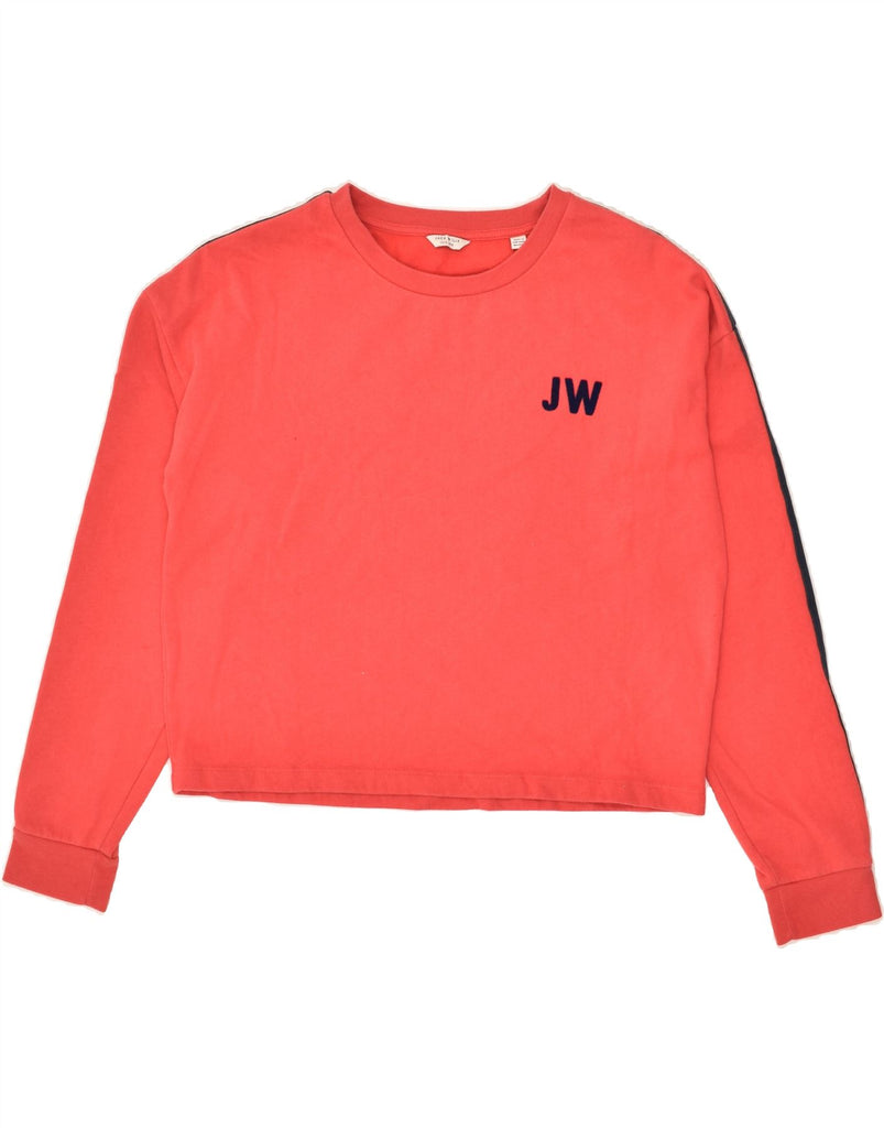 JACK WILLS Womens Crop Sweatshirt Jumper UK 12 Medium  Red Cotton | Vintage Jack Wills | Thrift | Second-Hand Jack Wills | Used Clothing | Messina Hembry 