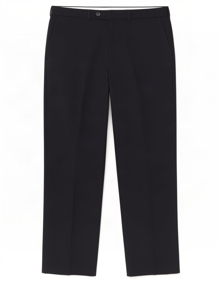 Marks & Spencer Mens Straight Suit Trousers W34 L29 Navy Blue Polyester