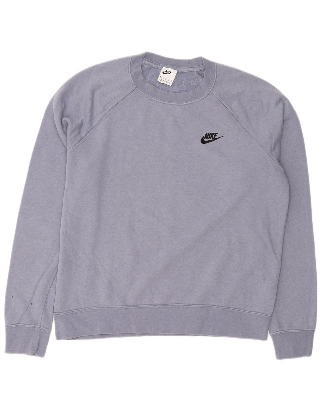 NIKE Womens Sweatshirt Jumper UK 14 Medium Blue Cotton