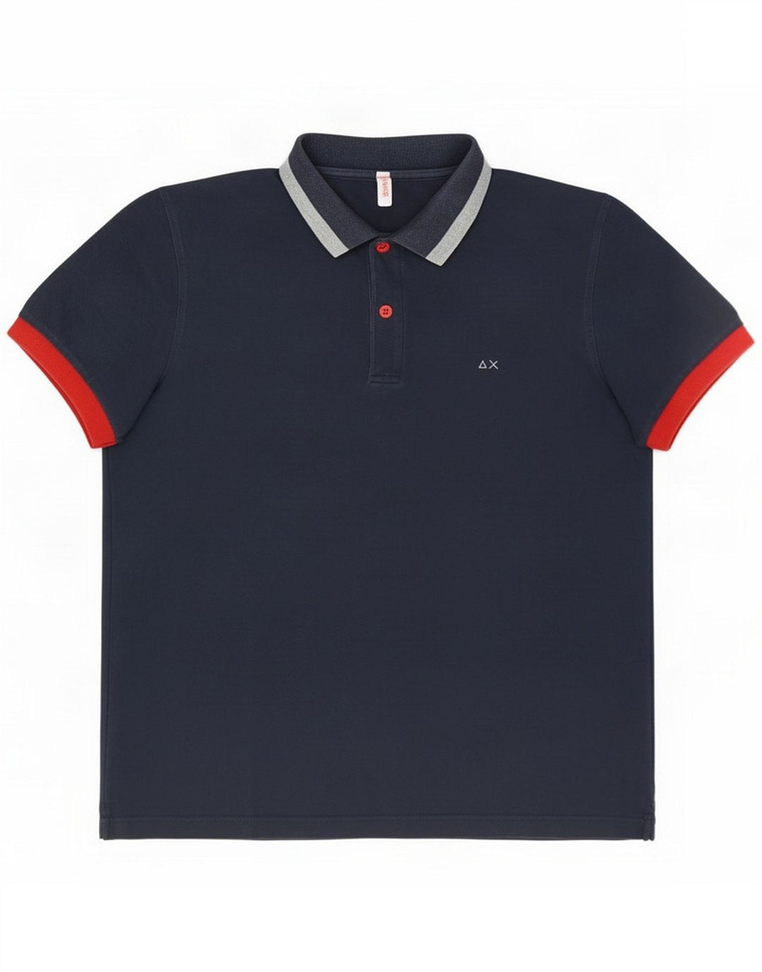 Sun68 Mens Polo Shirt Medium Navy Blue Colourblock