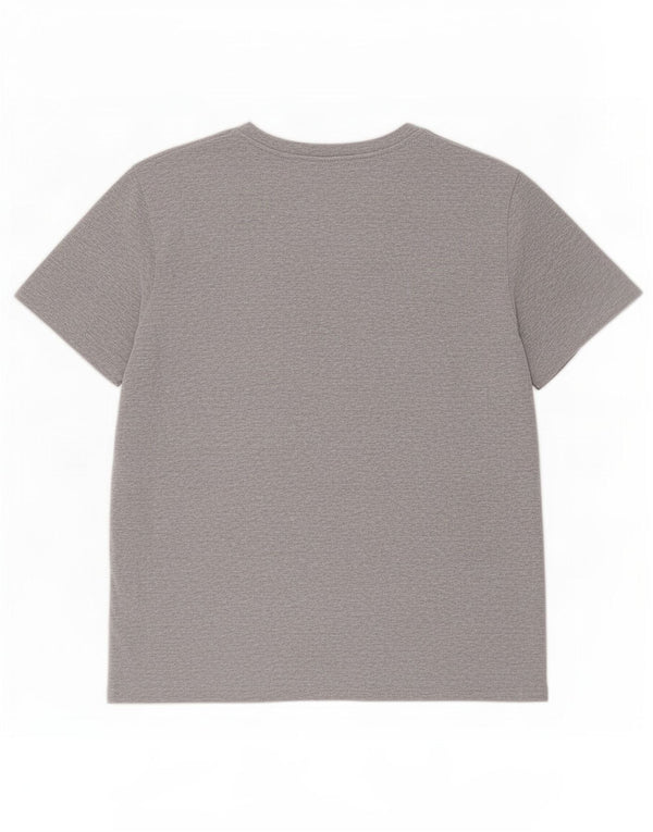 Levi's Womens Graphic T-Shirt Top UK 16 Large Grey Colourblock Cotton
