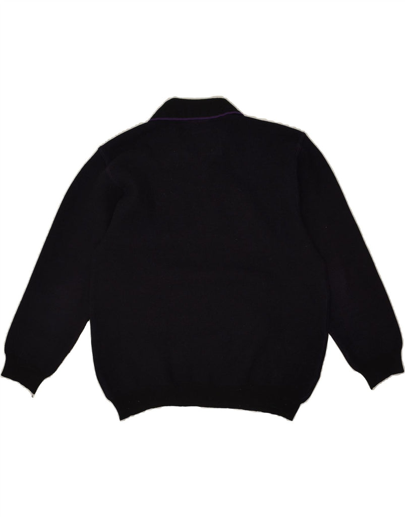 NAVIGARE Mens Polo Neck Jumper Sweater Medium Black Wool | Vintage Navigare | Thrift | Second-Hand Navigare | Used Clothing | Messina Hembry 