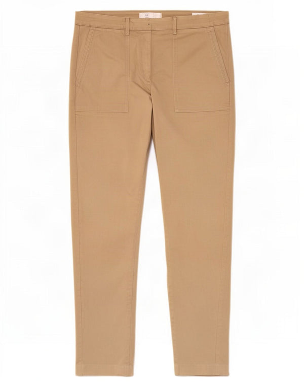 Marks & Spencer Womens Slim Chino Trousers UK 12 Medium W30 L27 Beige