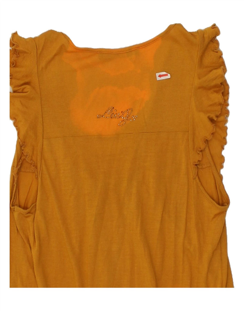 LIU JO Womens A-Line Dress IT 42 Medium Yellow | Vintage Liu Jo | Thrift | Second-Hand Liu Jo | Used Clothing | Messina Hembry 