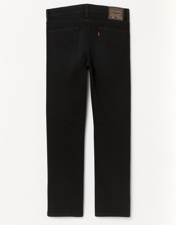 Levi's Mens 513 Slim Fit Straight Jeans W34 L30 Black Cotton