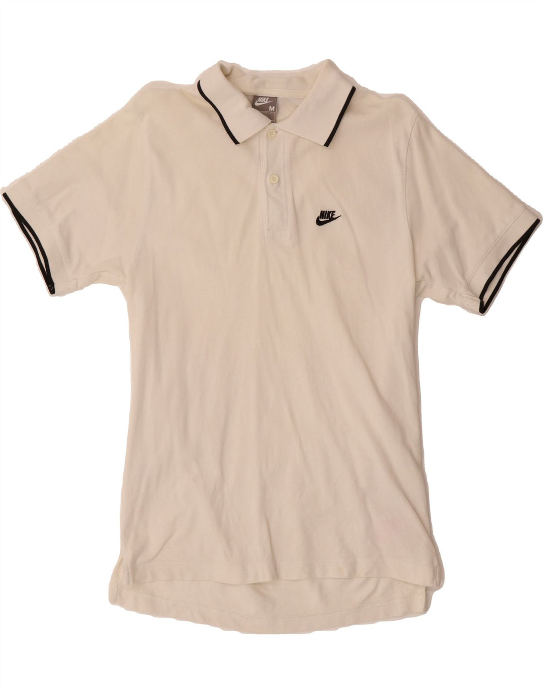 NIKE Mens Polo Shirt Medium White Cotton Vintage Nike and Second-Hand Nike from Messina Hembry 
