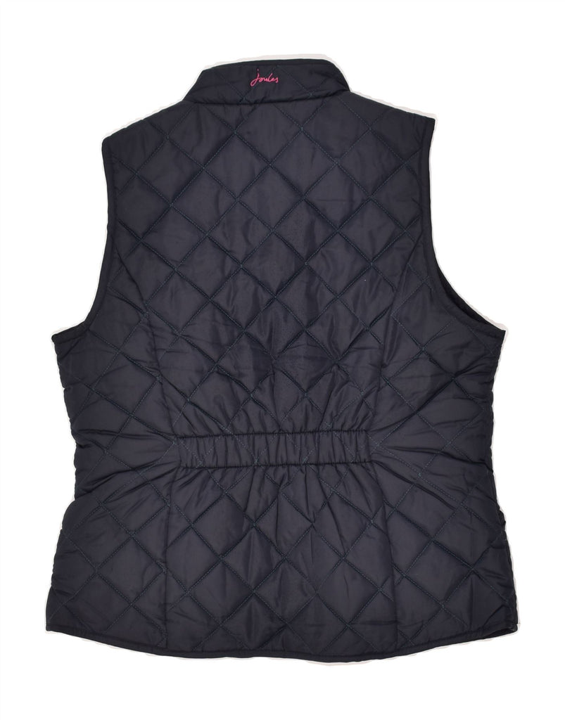 JOULES Womens Quilted Gilet UK 12 Medium Navy Blue Polyester | Vintage Joules | Thrift | Second-Hand Joules | Used Clothing | Messina Hembry 