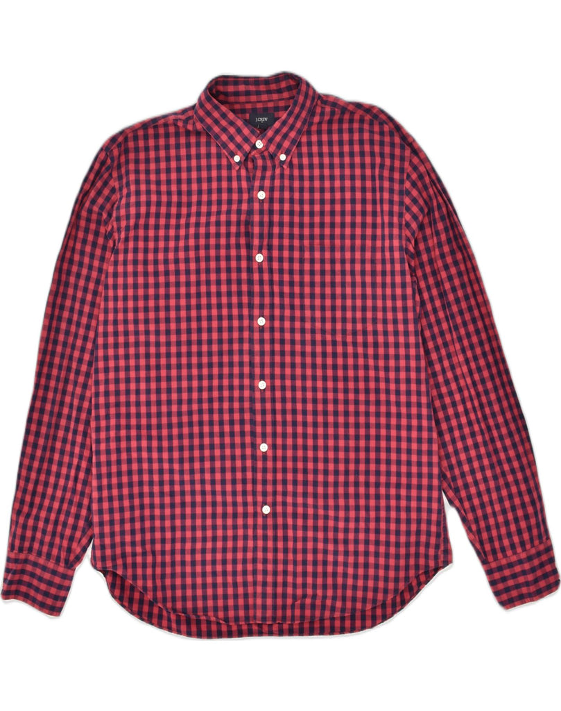 J. CREW Mens Shirt Large Red Gingham Cotton | Vintage J. Crew | Thrift | Second-Hand J. Crew | Used Clothing | Messina Hembry 