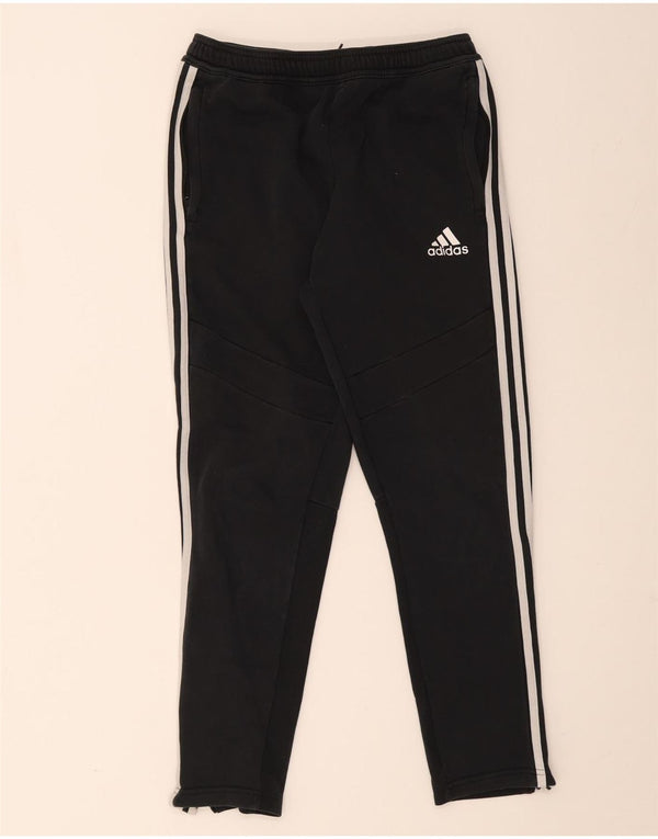 Adidas Boys Tracksuit Trousers 13-14 Years Black Cotton