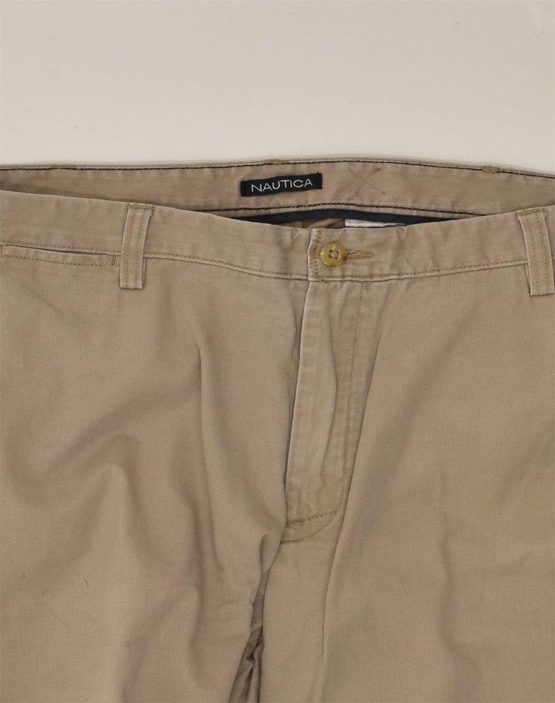 NAUTICA Mens Straight Chino Trousers W40 L30 Brown Cotton | Vintage Nautica | Thrift | Second-Hand Nautica | Used Clothing | Messina Hembry 