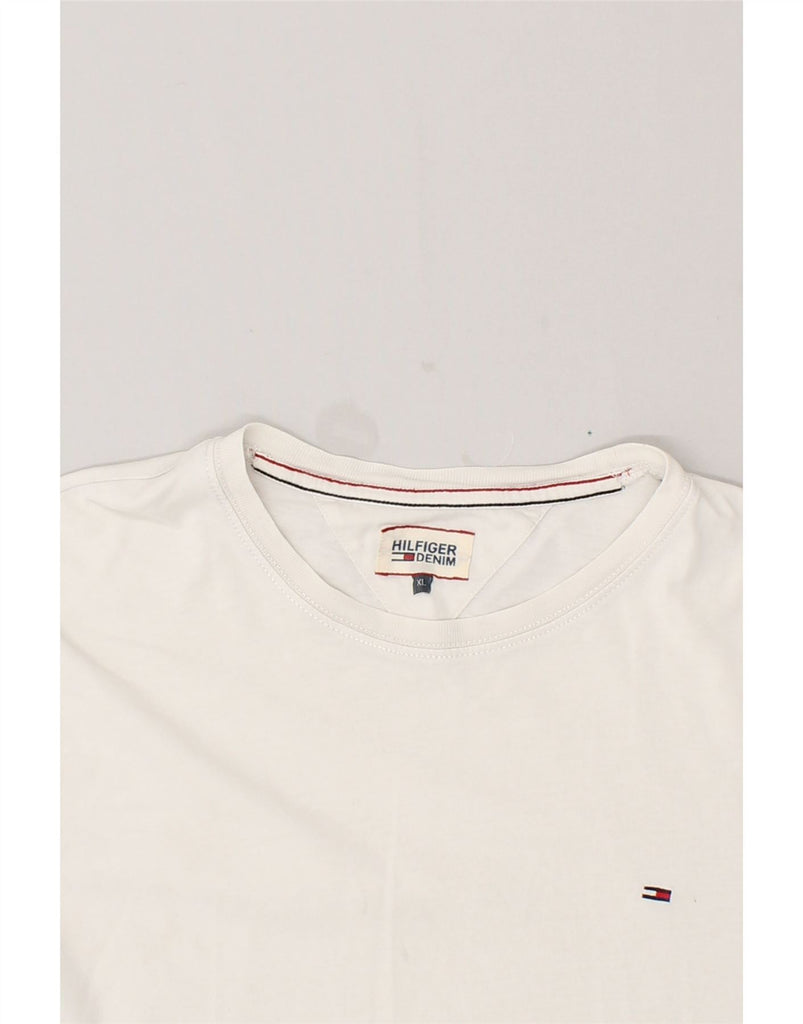 TOMMY HILFIGER Womens T-Shirt Top UK 18 XL White Cotton | Vintage Tommy Hilfiger | Thrift | Second-Hand Tommy Hilfiger | Used Clothing | Messina Hembry 