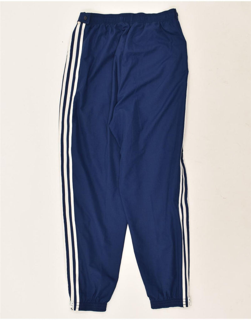 ADIDAS Womens Tracksuit Trousers Joggers UK 14 Medium Navy Blue Polyester | Vintage Adidas | Thrift | Second-Hand Adidas | Used Clothing | Messina Hembry 