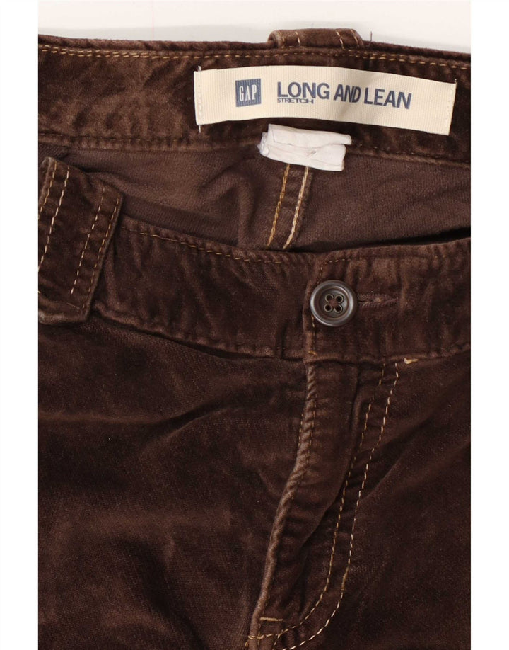 Gap Womens Stretch Bootcut Velour Casual Trousers W30 L30 Brown