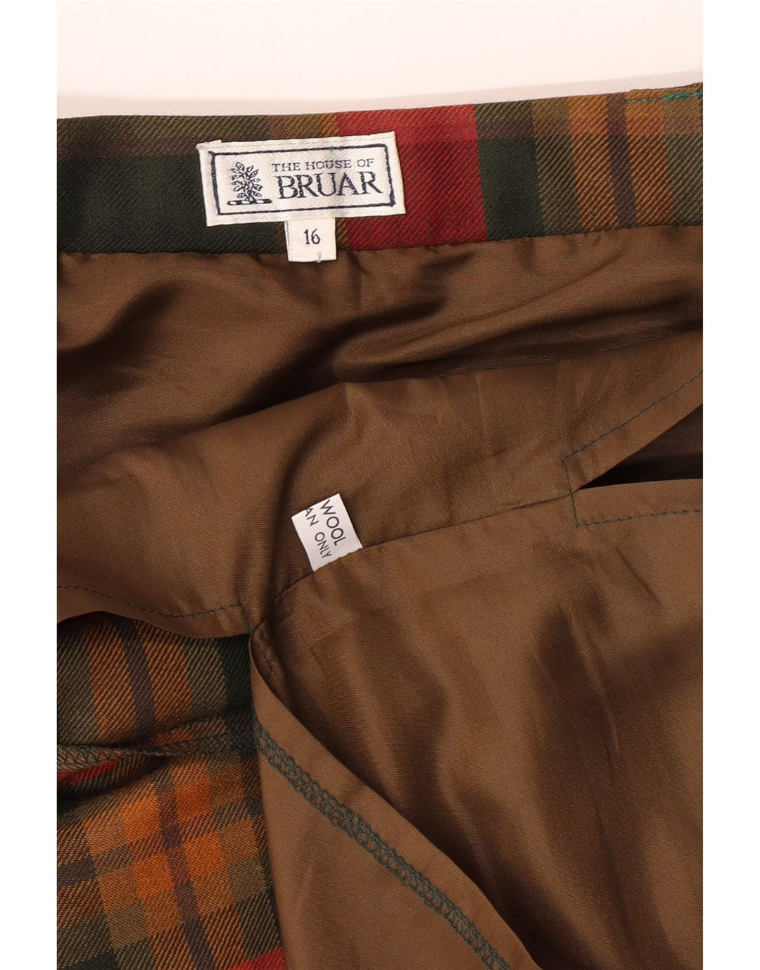 THE HOUSE OF BRUAR Womens A-Line Skirt UK 16 Large W33  Red Plaid