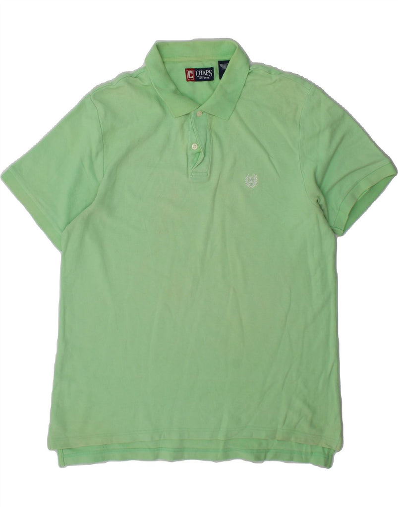 CHAPS Mens Grant Fit Polo Shirt Large Green Cotton Vintage Chaps and Second-Hand Chaps from Messina Hembry 