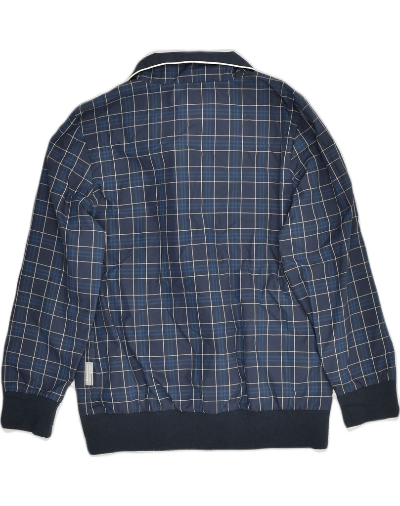 CHAMPION Boys Bomber Jacket 9-10 Years Navy Blue Check Polyester | Vintage Champion | Thrift | Second-Hand Champion | Used Clothing | Messina Hembry 