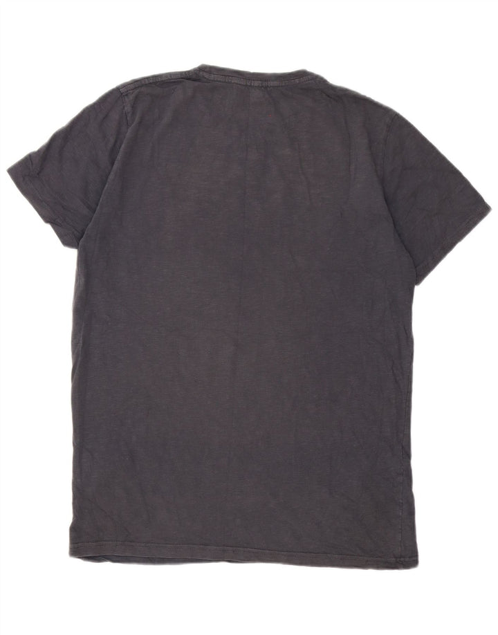 Jack & Jones Mens Regular Fit Graphic T-Shirt Top Large Grey Cotton