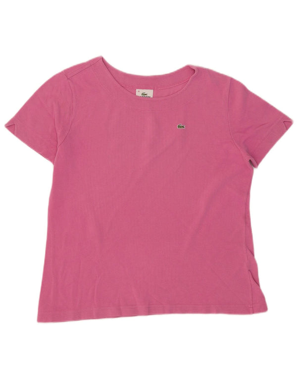 Lacoste Womens T-Shirt Top Size 48 XL Pink Cotton