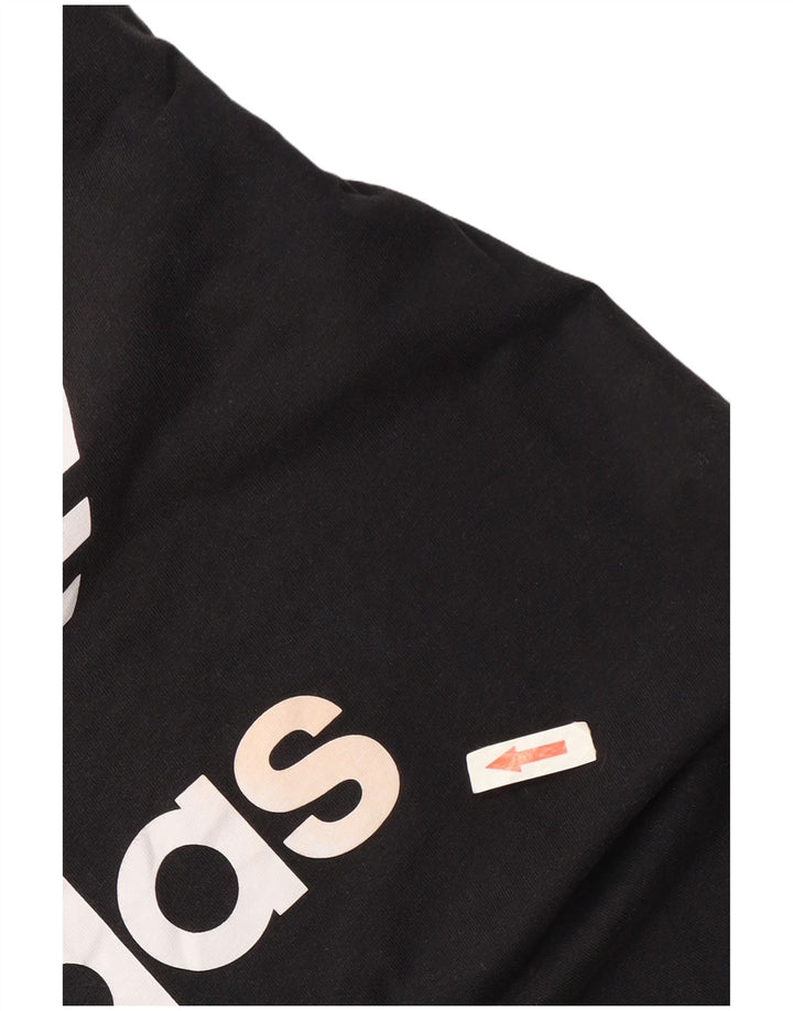 Adidas Womens Graphic T-Shirt Top UK 14 Medium Black