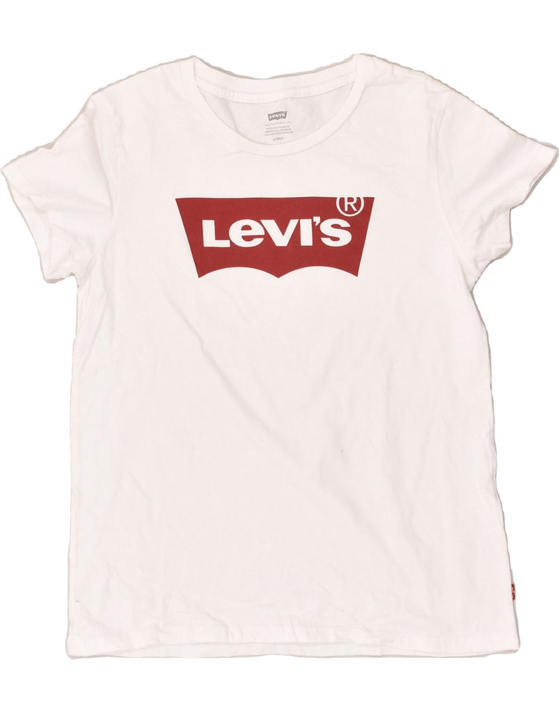 LEVI'S Mens Graphic T-Shirt Top Small Off White Cotton | Vintage Levi's | Thrift | Second-Hand Levi's | Used Clothing | Messina Hembry 