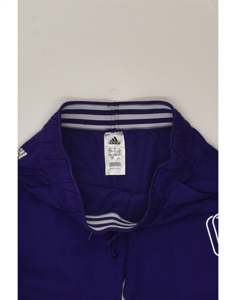 ADIDAS Womens Capri Tracksuit Trousers Joggers UK 8-10 Small Purple Cotton | Vintage Adidas | Thrift | Second-Hand Adidas | Used Clothing | Messina Hembry 