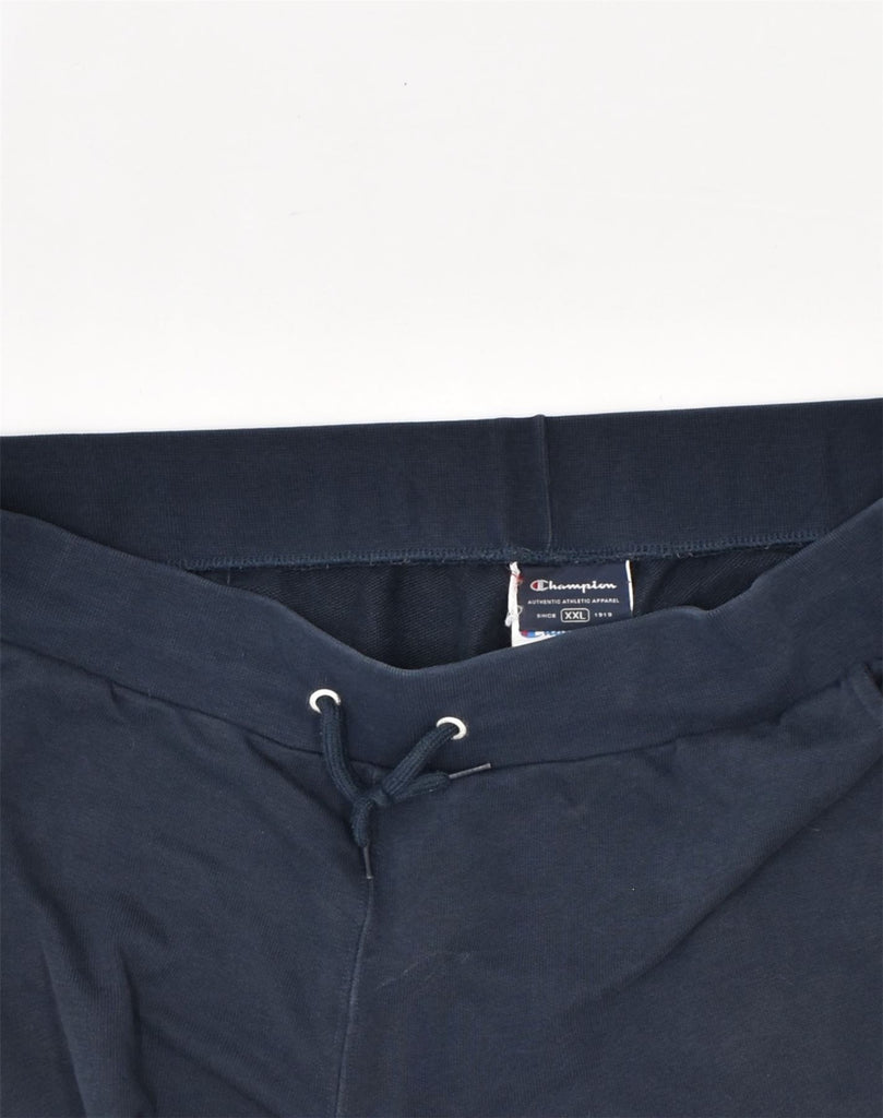 CHAMPION Womens Tracksuit Trousers Joggers 2XL Navy Blue Cotton | Vintage Champion | Thrift | Second-Hand Champion | Used Clothing | Messina Hembry 