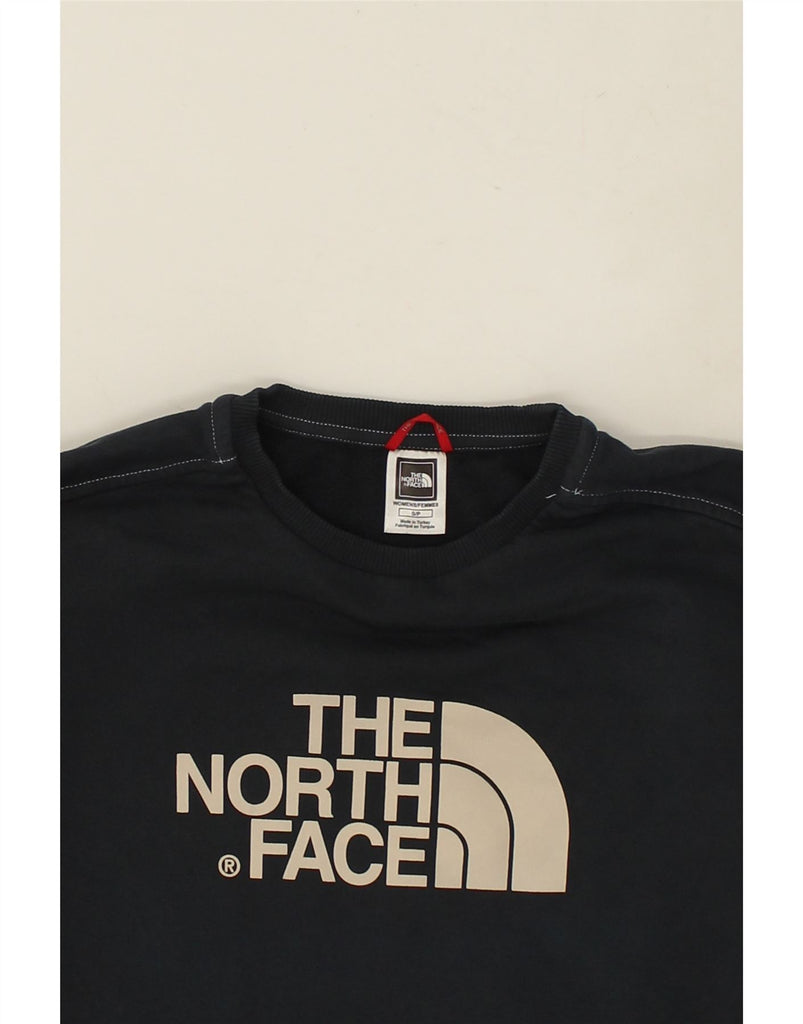 THE NORTH FACE Womens Graphic Sweatshirt Jumper UK 10 Small Navy Blue | Vintage The North Face | Thrift | Second-Hand The North Face | Used Clothing | Messina Hembry 