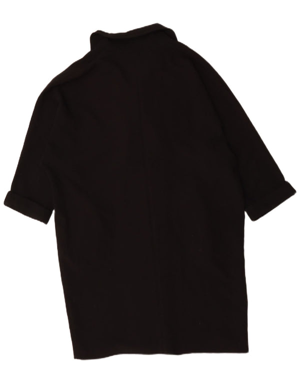 Topshop Womens Oversized Overcoat UK 14 Large Black Polyester