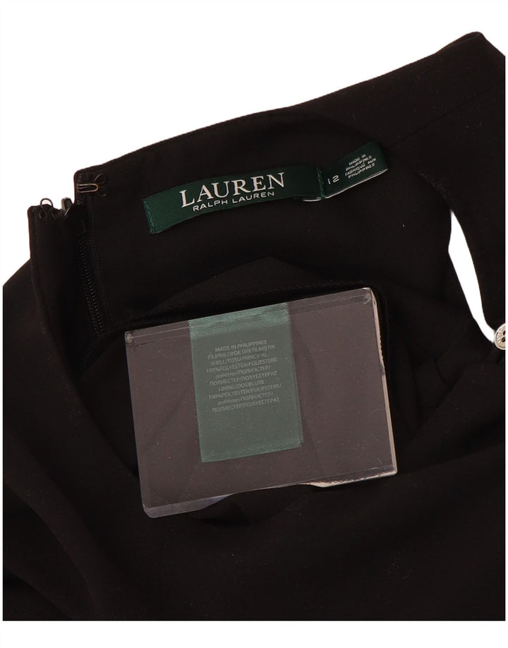 Ralph Lauren Womens Sleeveless Jumpsuit US 12 Large Black Polyester