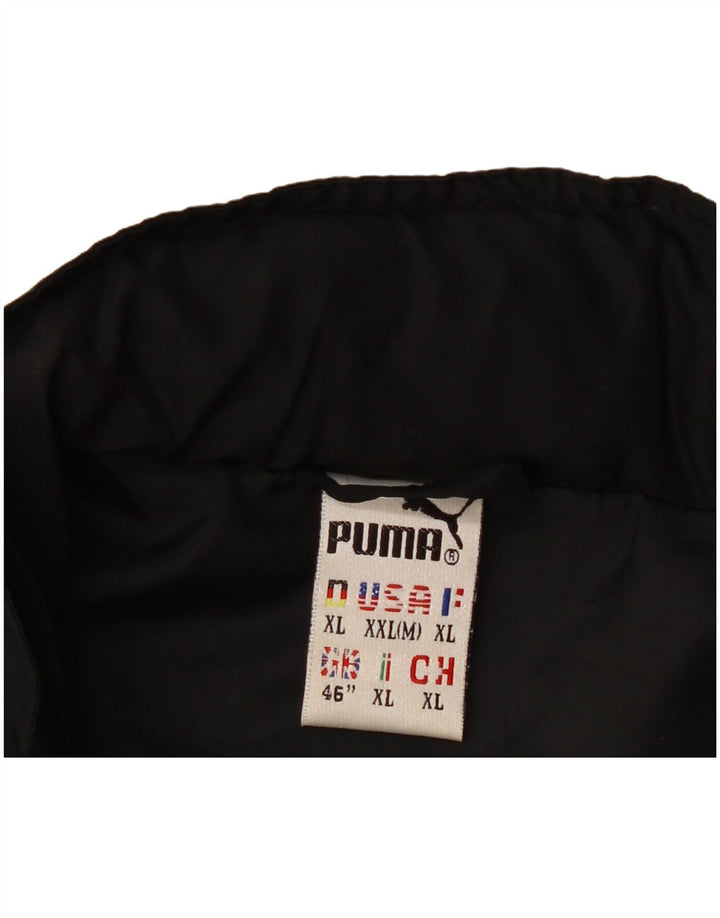 Puma Mens Graphic Windbreaker Coat UK 44 2XL Black Colourblock Polyester