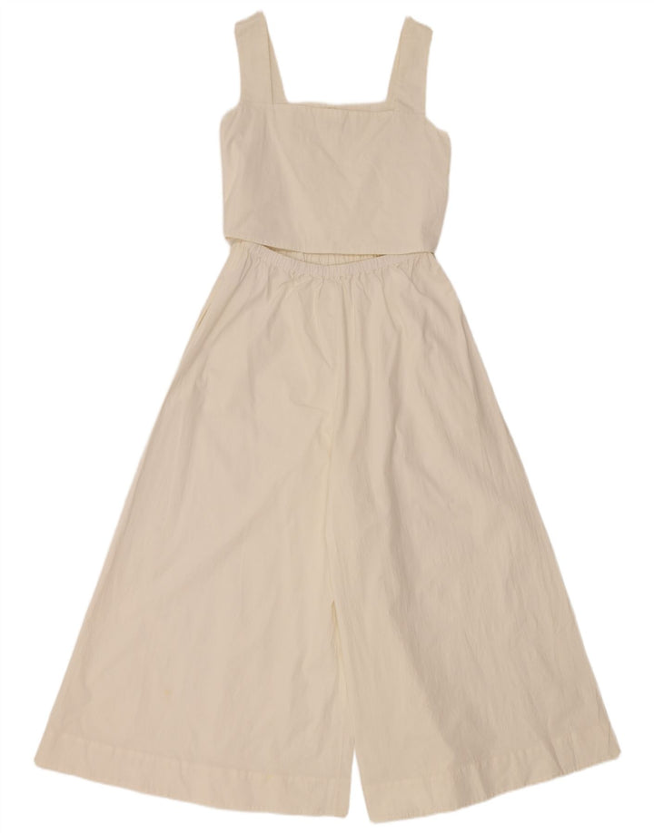 Cos Womens Sleeveless Jumpsuit EU 34 XS  White Cotton
