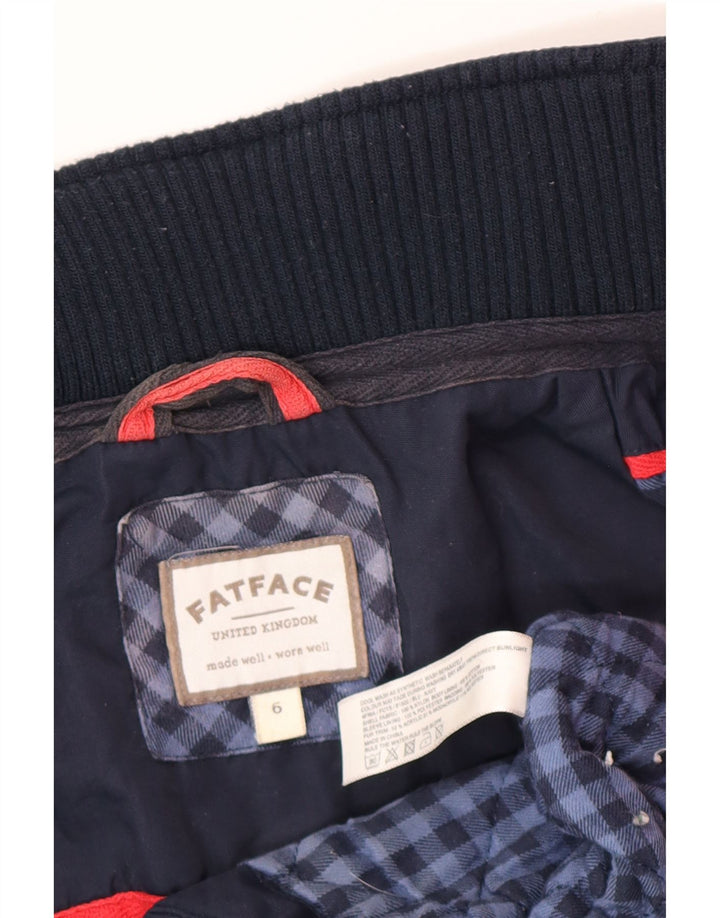 Fat Face Womens Windbreaker Jacket UK 6 XS Navy Blue Nylon