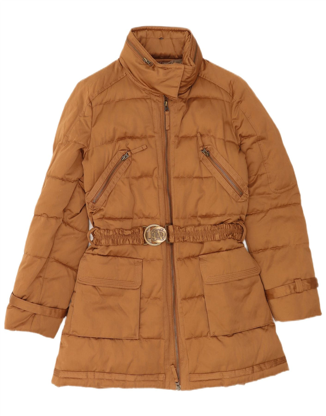 Marlboro Classics Womens Padded Coat IT 46 XL Brown Cotton