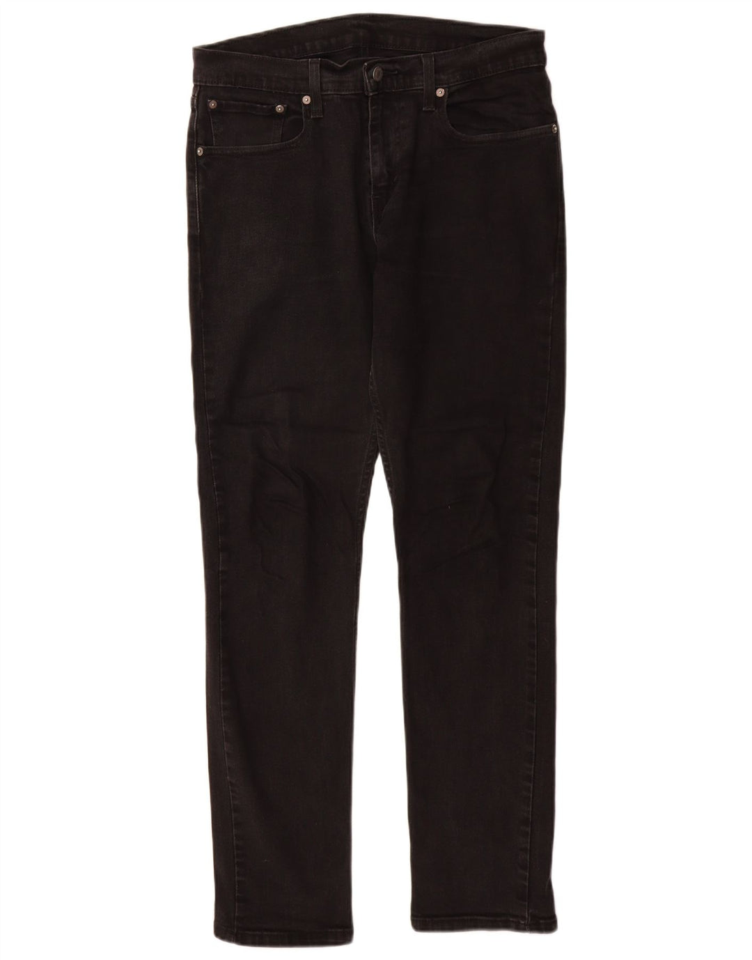 LEVI'S Mens 502 Tapered Jeans W32 L31 Black Cotton