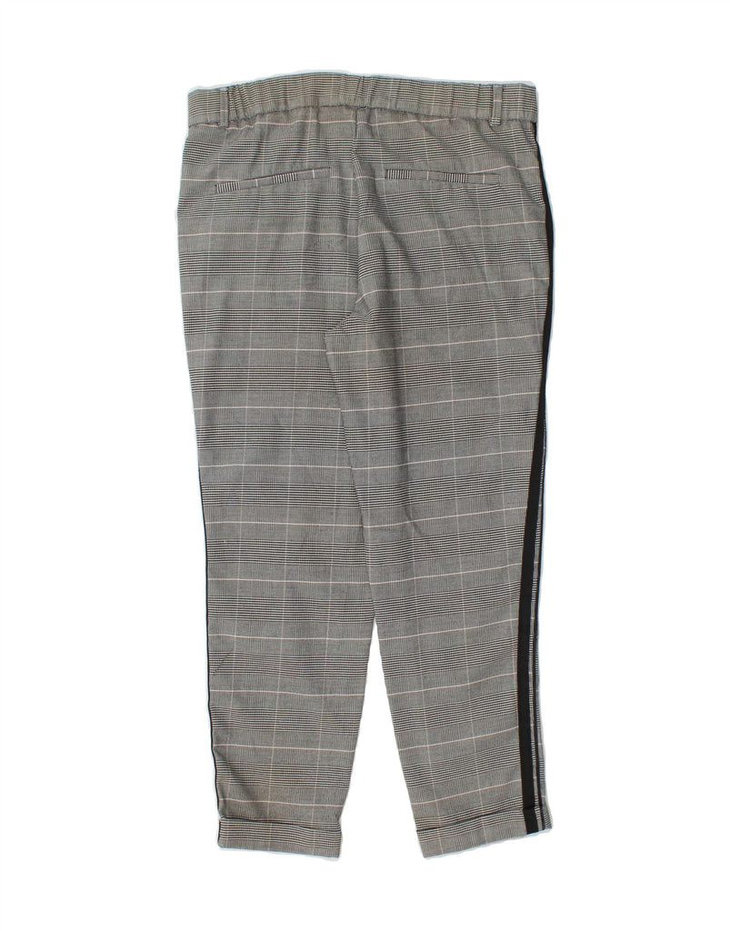 ZARA Womens Slim Chino Trousers XS W30 L24 Grey Check Polyester Vintage Zara and Second-Hand Zara from Messina Hembry 