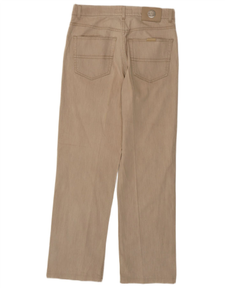 Trussardi Mens Straight Jeans W32 L30 Beige Cotton