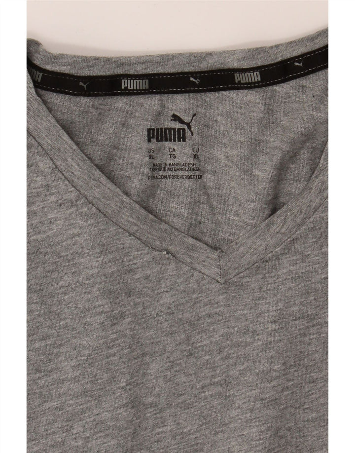 PUMA Mens T-Shirt Top XL Grey Vintage Puma and Second-Hand Puma from Messina Hembry 