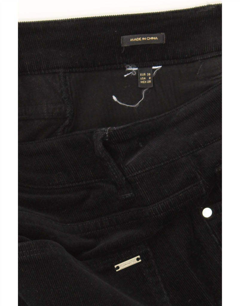 MASSIMO DUTTI Womens Skinny Corduroy Trousers EU 38 Small W28 L30 Black Vintage Massimo Dutti and Second-Hand Massimo Dutti from Messina Hembry 