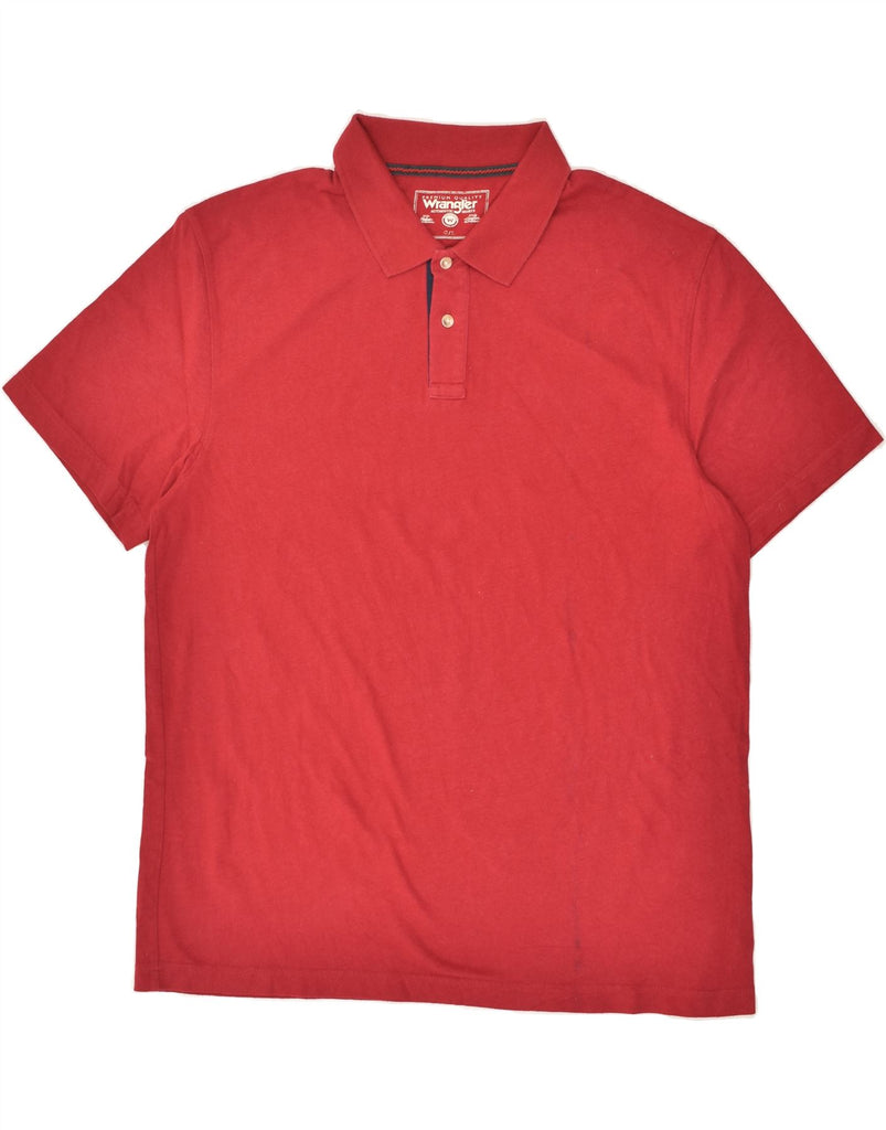 WRANGLER Mens Polo Shirt Large Red Cotton | Vintage Wrangler | Thrift | Second-Hand Wrangler | Used Clothing | Messina Hembry 