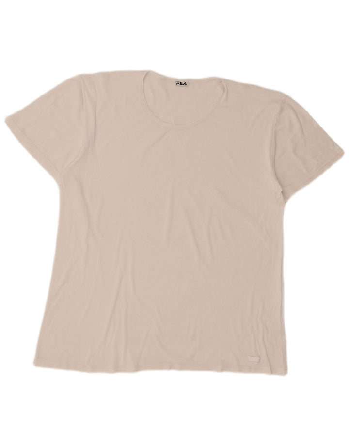 Fila Mens T-Shirt Top Large White