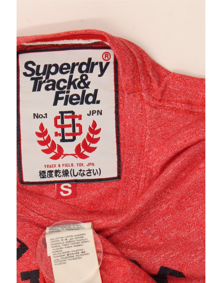 Superdry Mens Graphic T-Shirt Top Small Red Flecked Cotton
