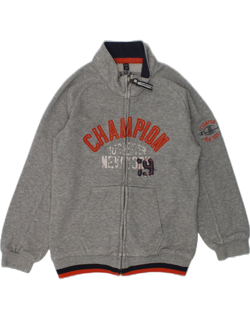 CHAMPION Boys Graphic Tracksuit Top Jacket 3-4 Years 2XS Grey Cotton | Vintage Champion | Thrift | Second-Hand Champion | Used Clothing | Messina Hembry 