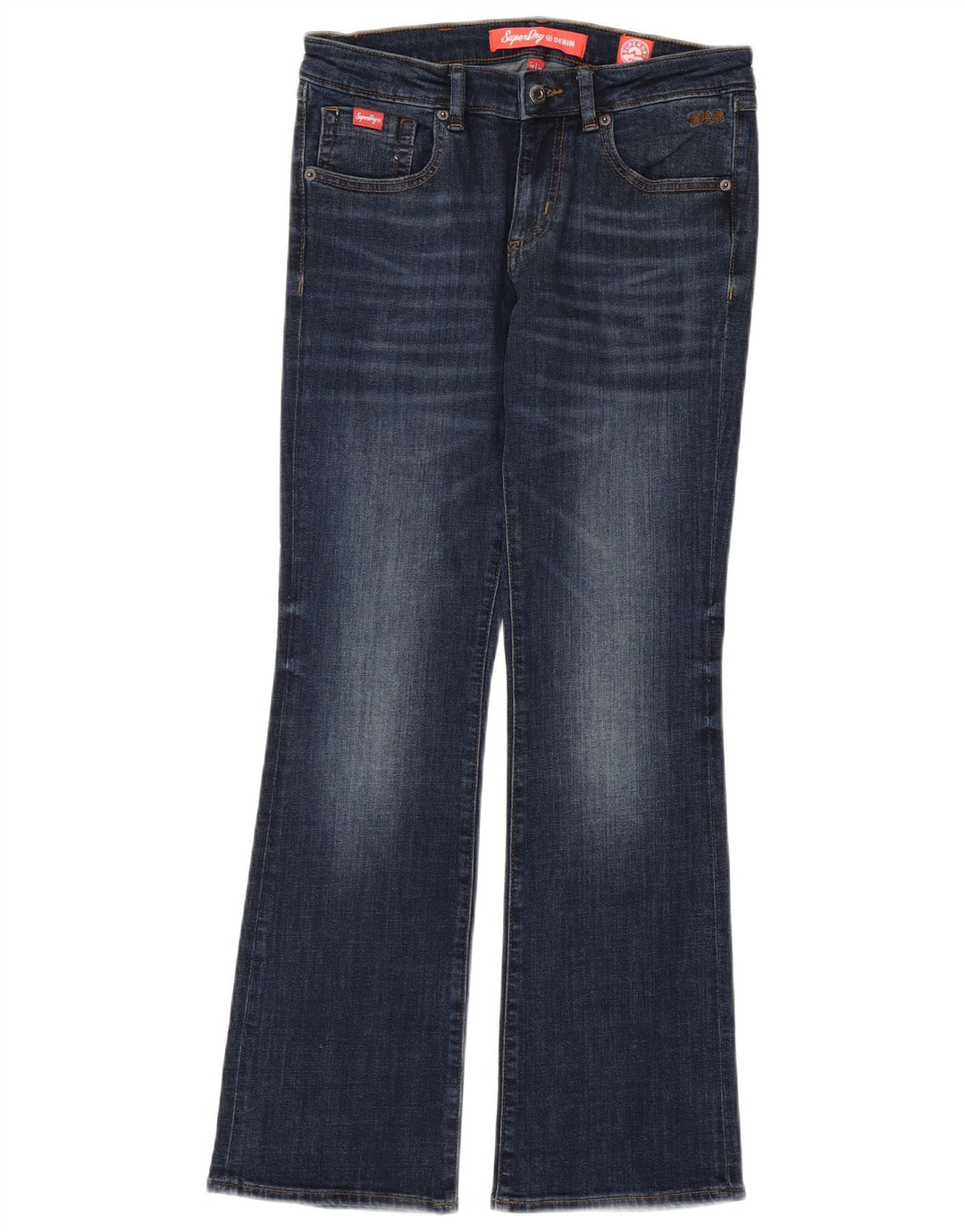 SUPERDRY Womens Bootcut Jeans W28 L30  Blue Cotton