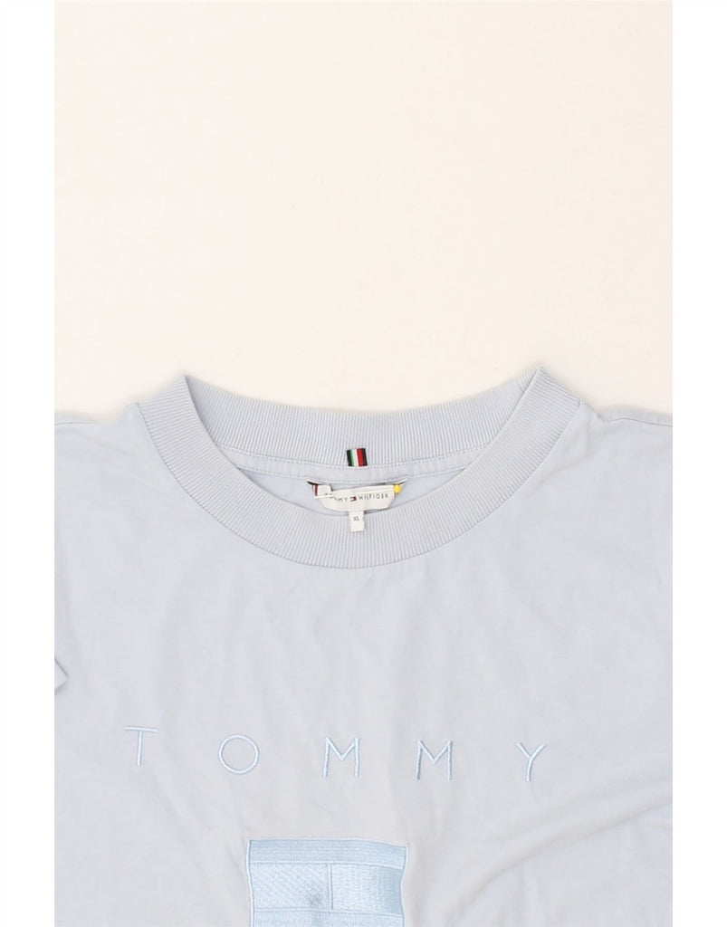 TOMMY HILFIGER Womens Graphic T-Shirt Top UK 18 XL Blue | Vintage Tommy Hilfiger | Thrift | Second-Hand Tommy Hilfiger | Used Clothing | Messina Hembry 