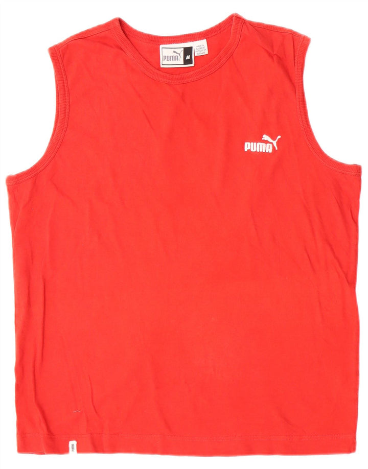 Puma Mens Vest Top Medium Red Cotton